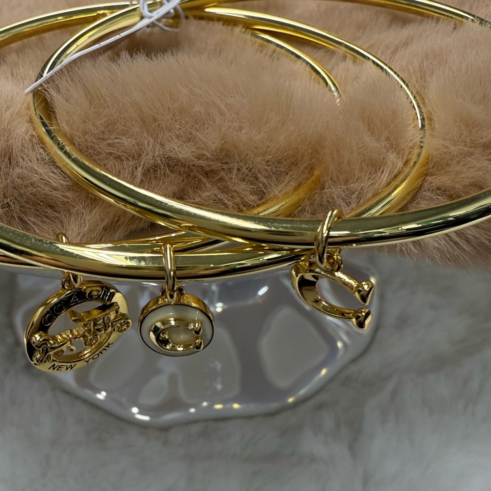 Coach 3 Gold Charm Bracelets - Picture 2 of 3